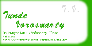tunde vorosmarty business card